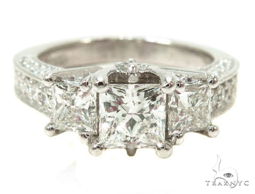 Prong Diamond Wedding Ring 39755 - Image 4