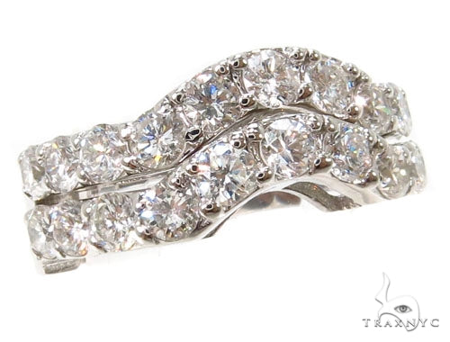 Prong Diamond Wedding Ring Set 39769 - Image 12