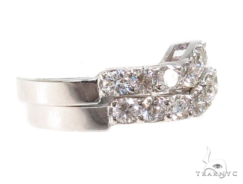 Prong Diamond Wedding Ring Set 39769 - Image 14