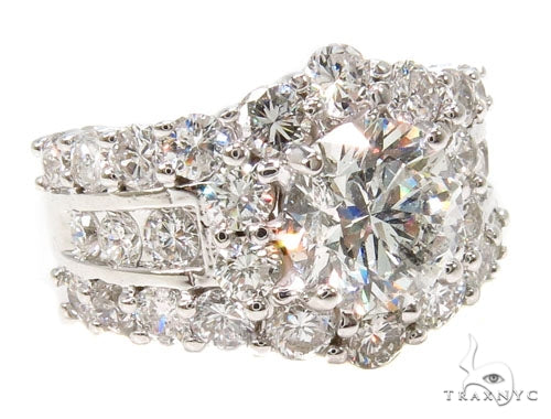 Prong Diamond Wedding Ring Set 39769 - Image 7