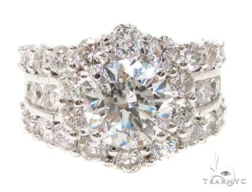 Prong Diamond Wedding Ring Set 39769 - Image 8
