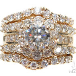 Prong Diamond Wedding Ring Set 45064 - Image 2