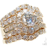 Prong Diamond Wedding Ring Set 45064 - Image 4