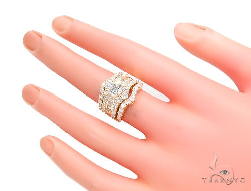 Prong Diamond Wedding Ring Set 45064 - Image 8