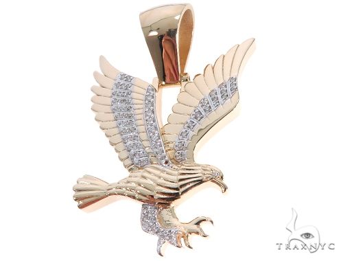 Prong Diamond Wild Eagle Pendant 64139 - Image 3