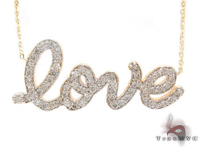 Prong Diamond Love Necklace 33730 - Image 1
