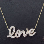 Prong Diamond Love Necklace 33730 - Image 4