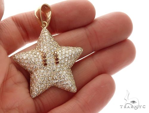 Prong Diamond Mario Star Pendant 64920 - Image 5