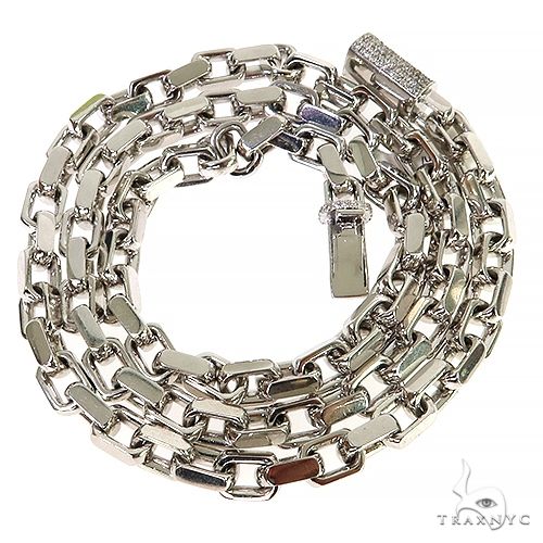 14K Gold Diamond Lock Anchor Chain 68038 - Image 2