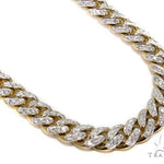 Prong Miami Cuban Diamond Chain 30 Inches 9.5mm   64495 - Image 1