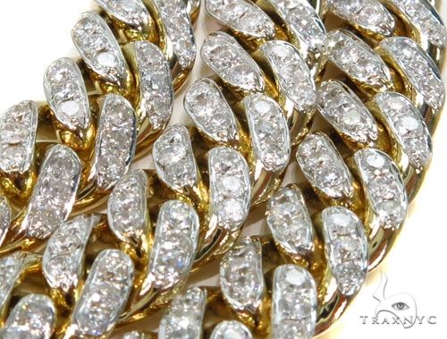 Prong Miami Cuban Diamond Chain 30 Inches 9.5mm   64495 - Image 4