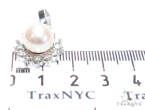 Prong Pearl Diamond Pendant 40938 - Image 6