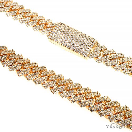 Prong Set Diamond Cuban Chain 66847 - Image 1