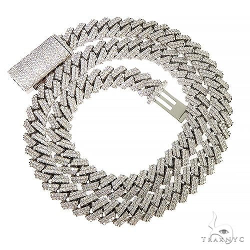 Prong Set Diamond Cuban Chain 66851 - Image 3