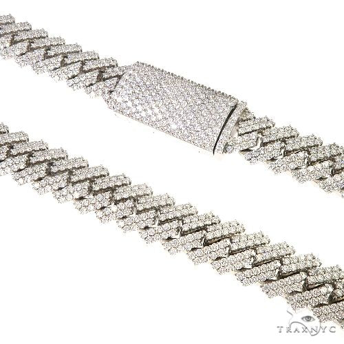 2 Row Prong Set Diamond Cuban Chain 66883 - Image 1