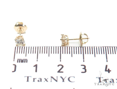 Prong Yellow Gold Stud Earrings 30739 - Image 6