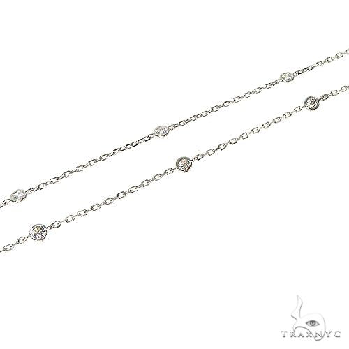 Purple Sapphire Diamond Flower Necklace 67234 - Image 5