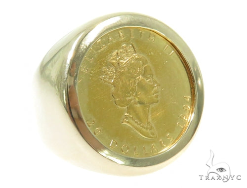 Queen Elizabeth Gold Coin Ring 45398 - Image 2