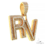 'RV' Initial Diamond Pendant 68753 - Image 2