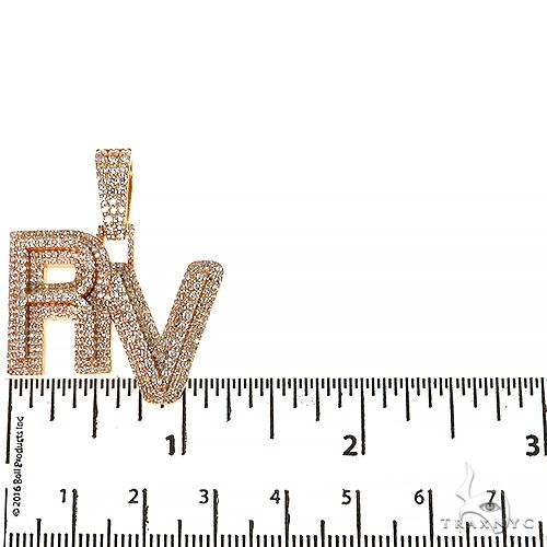'RV' Initial Diamond Pendant 68753 - Image 5