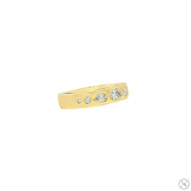Golden Glow Diamond Wedding Band 70494 - Image 2