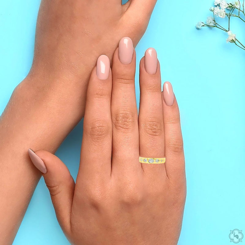 Golden Glow Diamond Wedding Band 70494 - Image 4