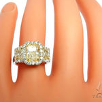 Radiant Cut Fancy Yellow Diamond Engagement Ring 64566 - Image 10