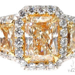 Radiant Cut Fancy Yellow Diamond Engagement Ring 64566 - Image 2