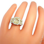 Radiant Cut Fancy Yellow Diamond Engagement Ring 64566 - Image 9
