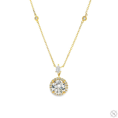 Radiant Halo Drop Necklace 70753 - Image 1