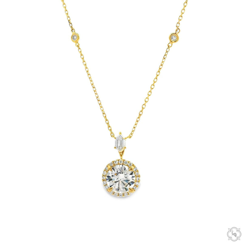 Radiant Halo Drop Necklace 70753 - Image 1