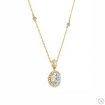 Radiant Halo Drop Necklace 70753 - Image 2