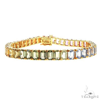 Rainbow Emerald Cut Bracelet 67045 - Image 1