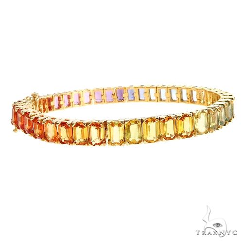 Rainbow Emerald Cut Bracelet 67045 - Image 2