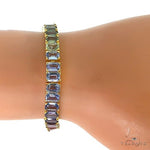 Rainbow Emerald Cut Bracelet 67045 - Image 6