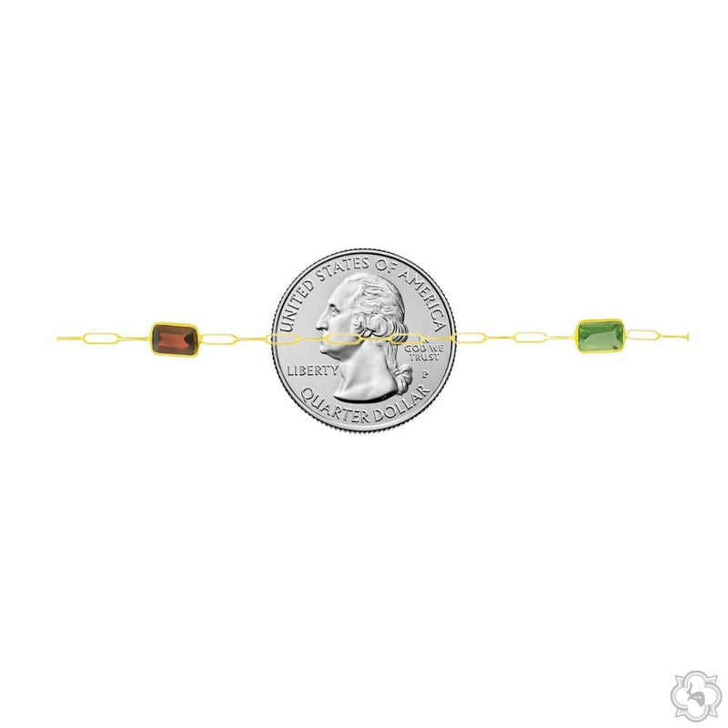 Rainbow Gem Link Necklace 70741 - Image 5