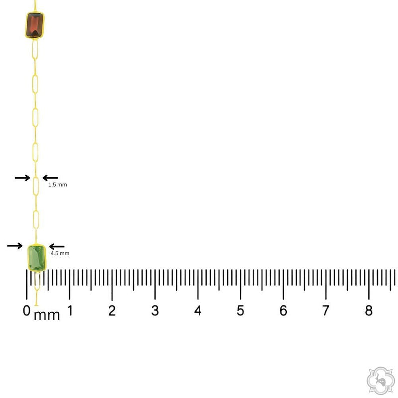 Rainbow Gem Link Necklace 70741 - Image 4