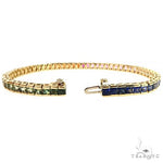 Rainbow Sapphire Princess Cut Bracelet 68298 - Image 2