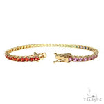 Rainbow Sapphire Tennis Bracelet 69671 - Image 2