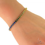 Rainbow Sapphire Tennis Bracelet 69671 - Image 6