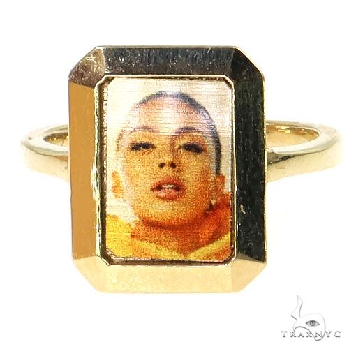 Rectangle Photo Ring 68607 - Image 2
