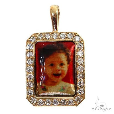 Rectangular Diamond Photo Pendant 68591 - Image 1