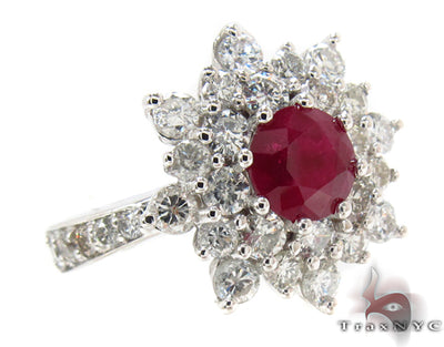 Red Ruby & Diamond Ring 32016 - Image 1