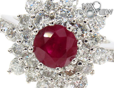 Red Ruby & Diamond Ring 32016 - Image 3