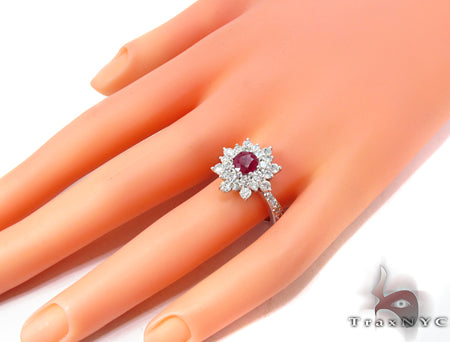 Red Ruby & Diamond Ring 32016 - Image 7