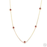 Red Sapphire Bezel Necklace 70427 - Image 1