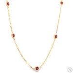 Red Sapphire Bezel Necklace 70427 - Image 2