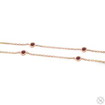 Red Sapphire Bezel Necklace 70427 - Image 4