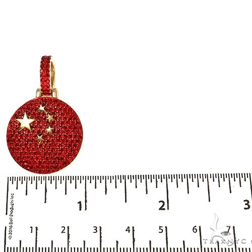 Red Sapphire China Flag Pendant 68241 - Image 5