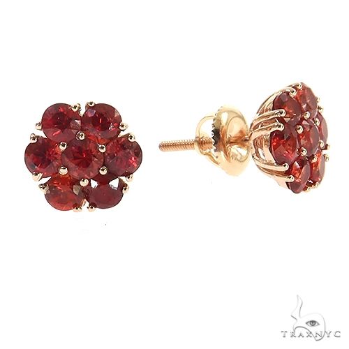 Scarlet Bloom Flower Earrings Small 69047 - Image 2